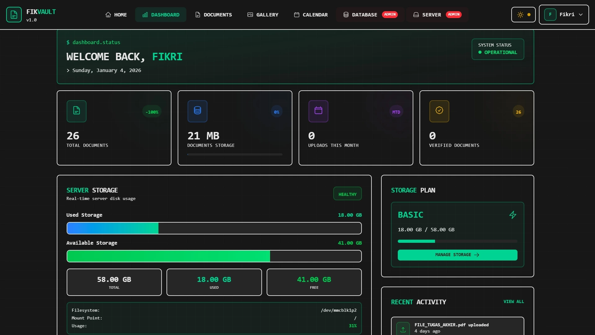 FikVault Screenshot