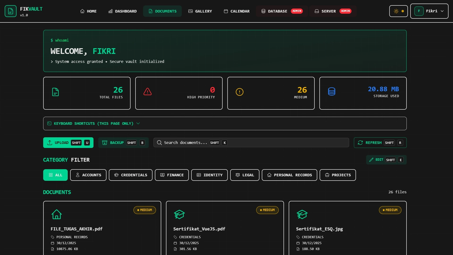 FikVault Screenshot