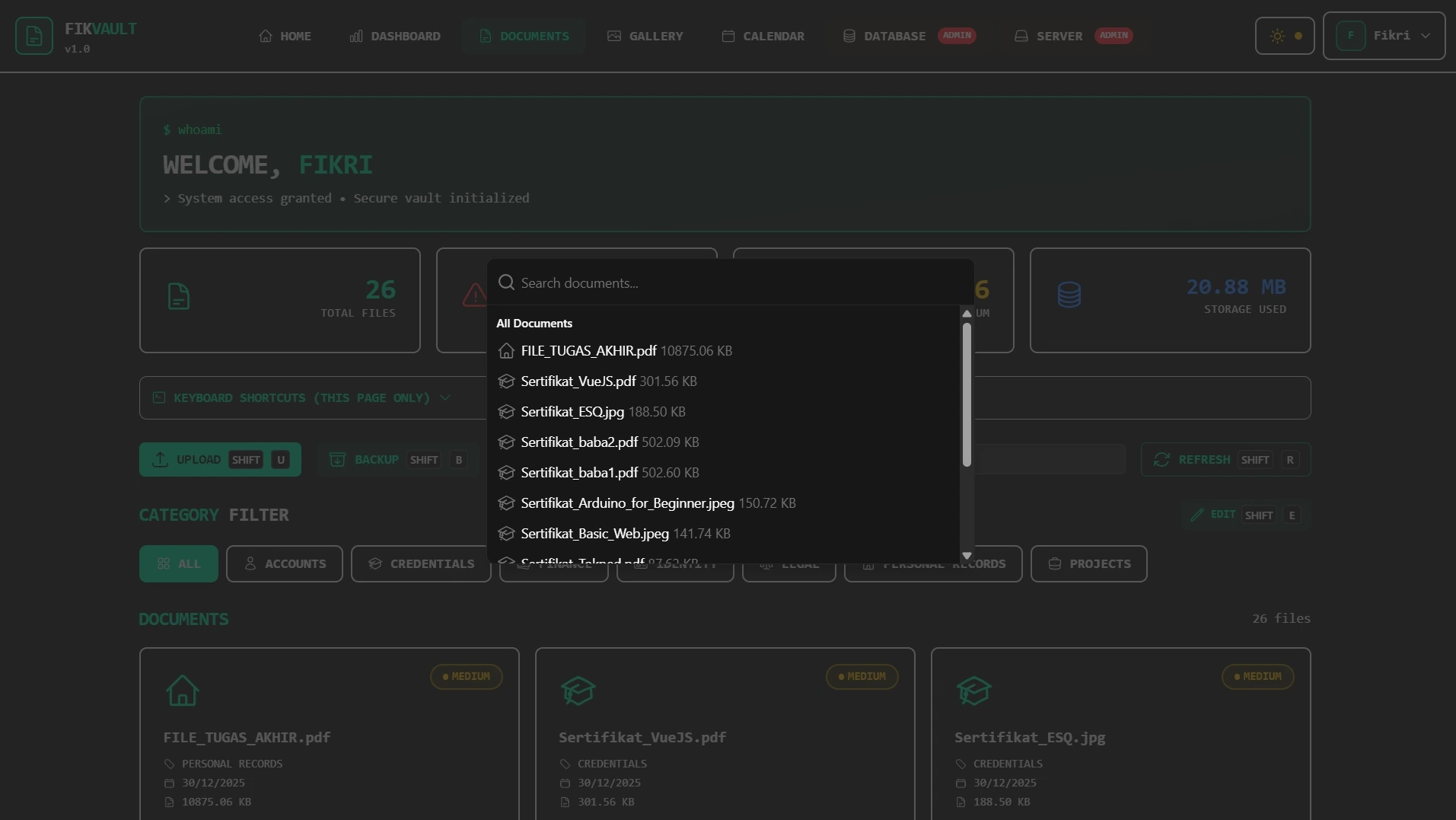 FikVault Screenshot
