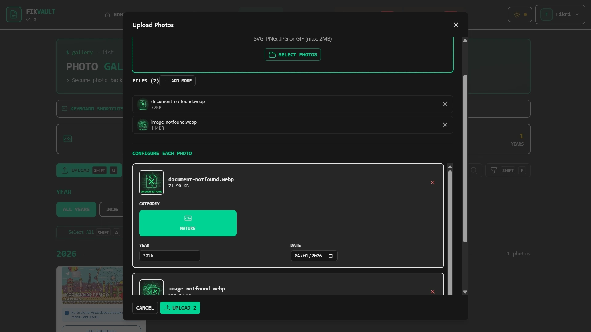 FikVault Screenshot